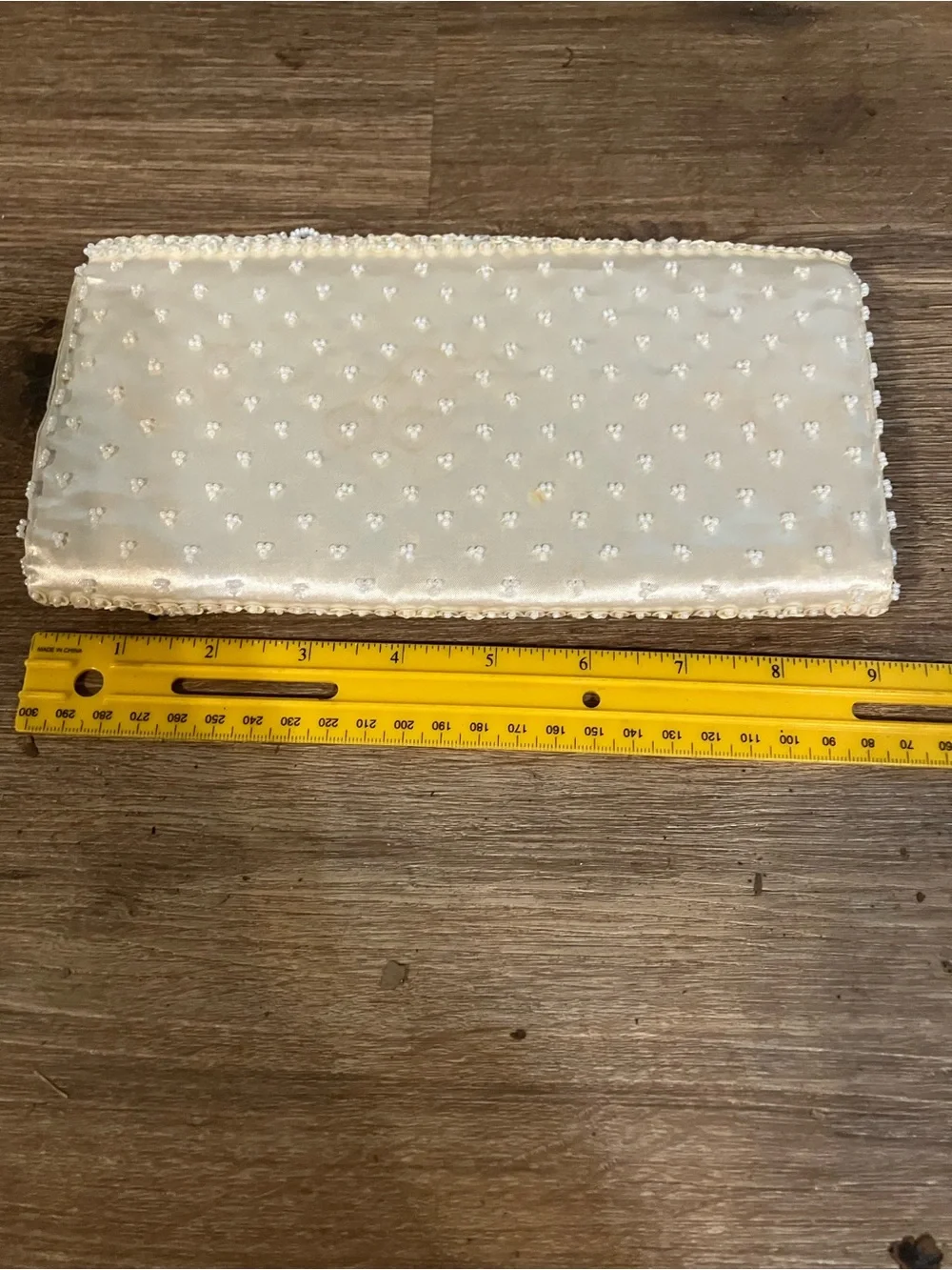 Ivory Beaded Sequin Clutch